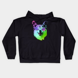 Cool Corgi With Sunglasses Kids Hoodie